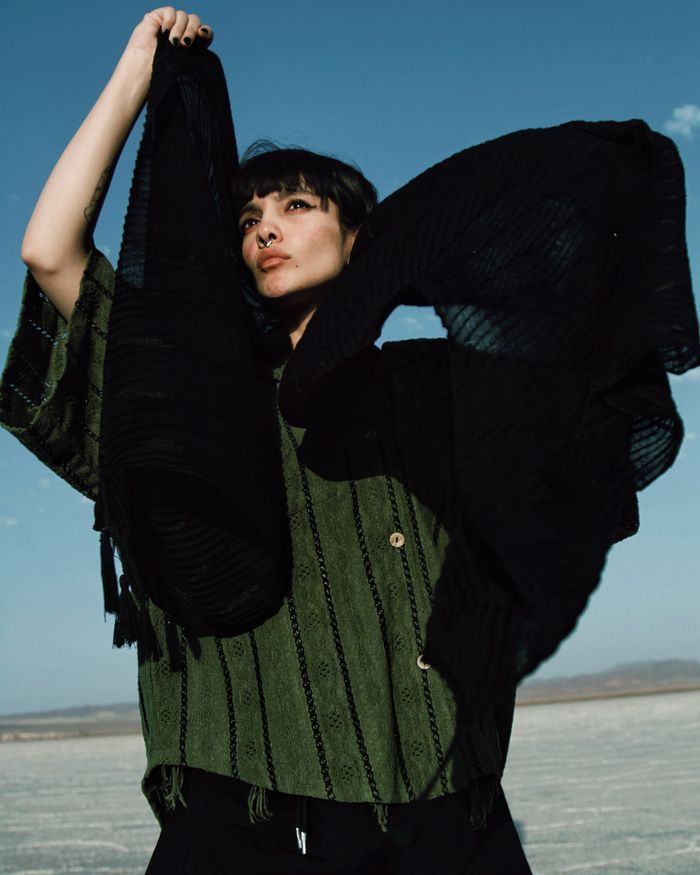 Fashion editorial shot on location in the desert